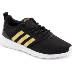 Adidas Women's QT Racer 2.0 Running Shoe in Black/Gold Metallic Size 6.5 Medium