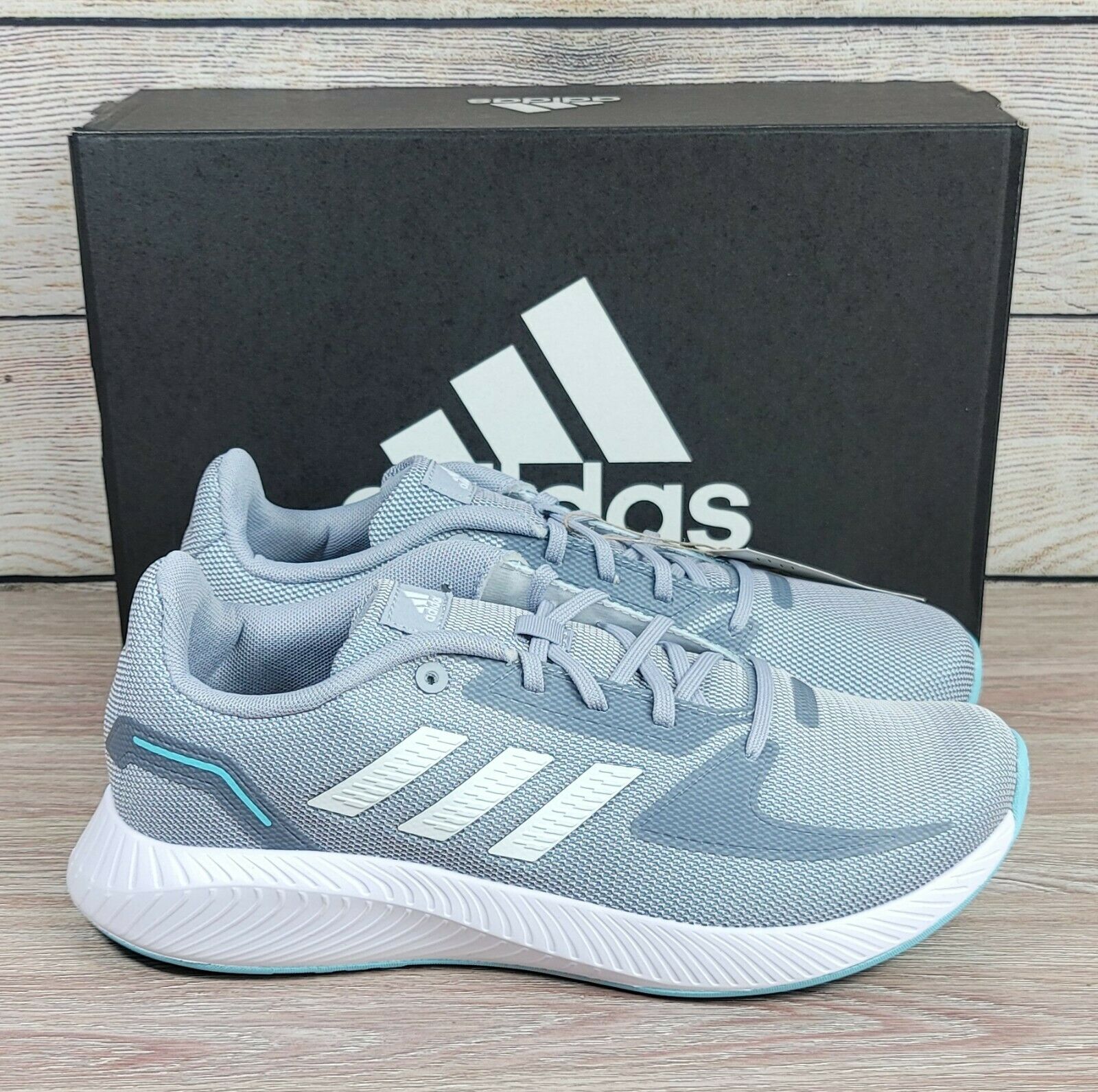 Adidas Women's Running Athletic Training Shoes Size 8.5 Grey/Blue Falcon Workout
