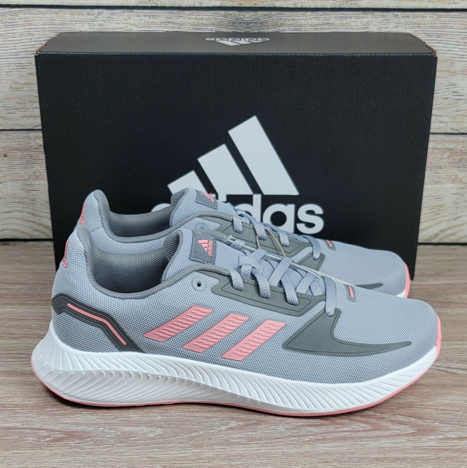 Adidas Women's Running Athletic Training Shoes Size 8.5 Grey/Pink Falcon Workout