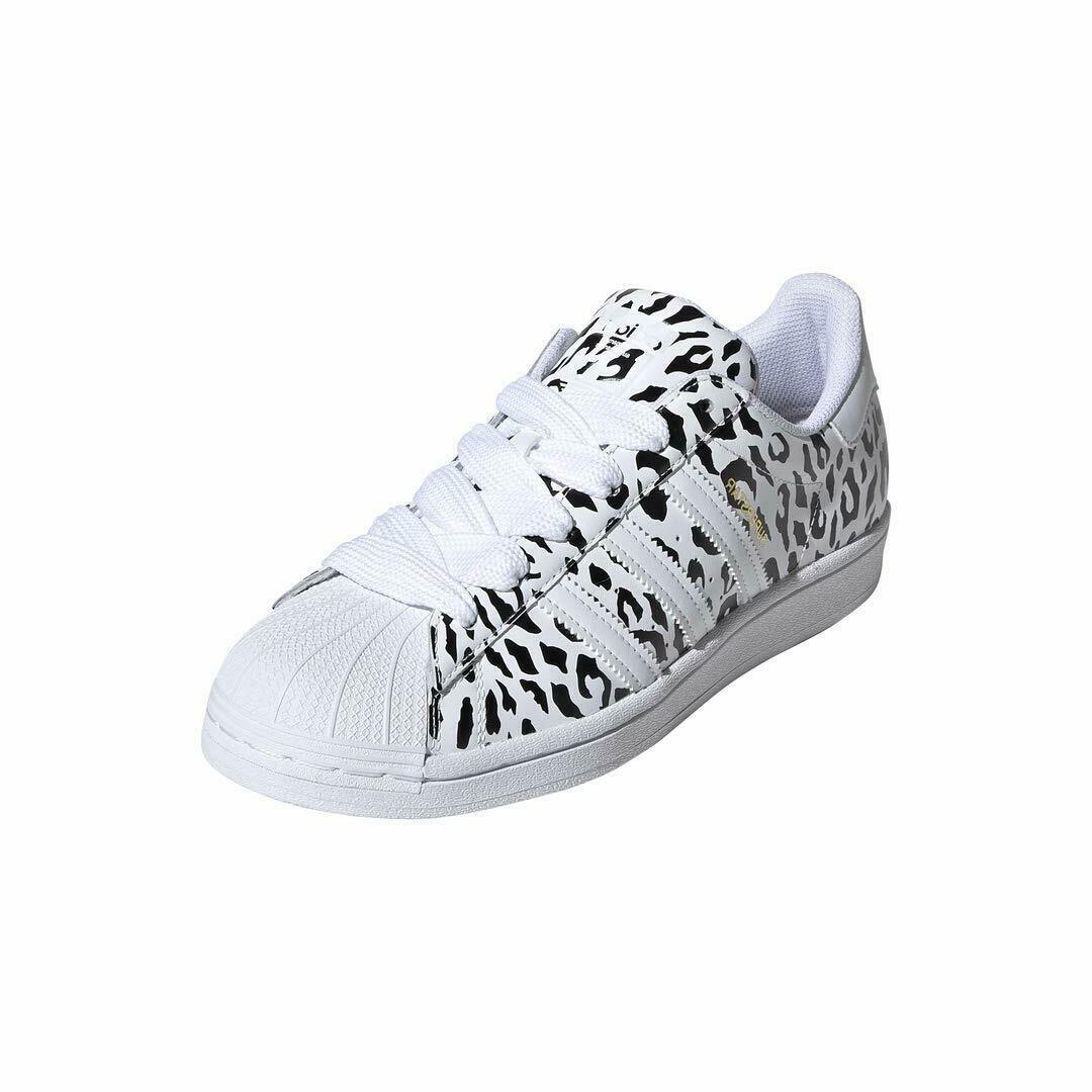 Adidas Women's Superstar Shoes Cheetah White/Black/Gold Metallic size 9 FV3451