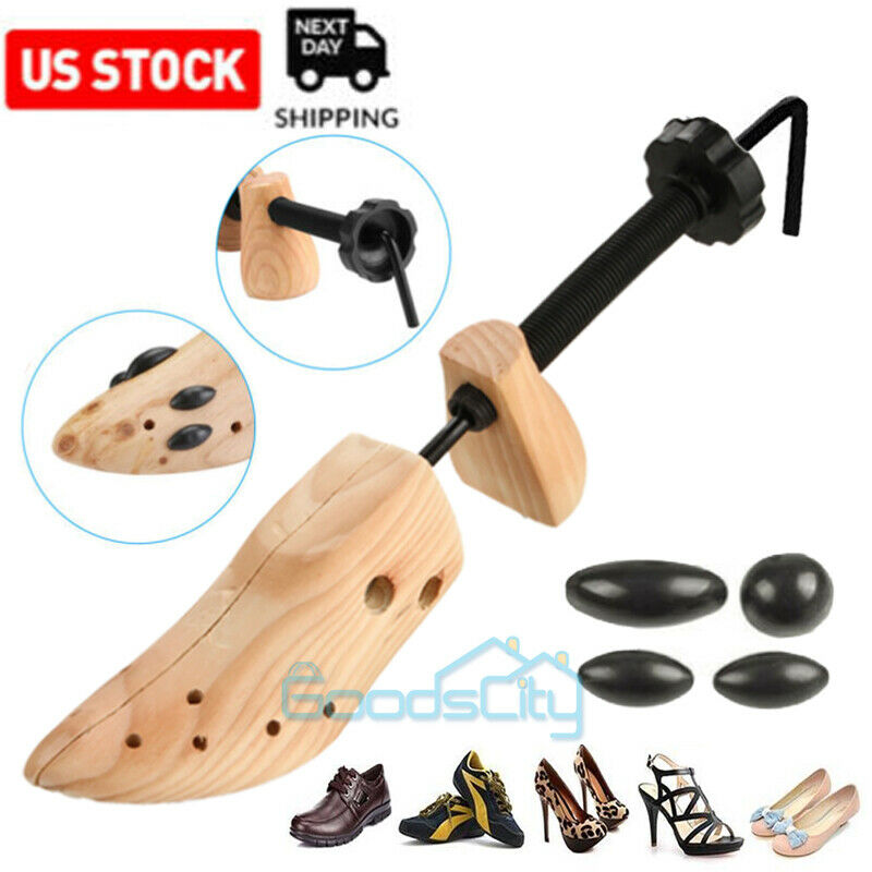 Adjustable 2-way Expander Wooden Shoe Stretcher for US Men Women 5-12