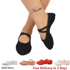 Adult Nexete Ballet Dance Yoga Gymnastics Canvas Leather Slipper Shoes