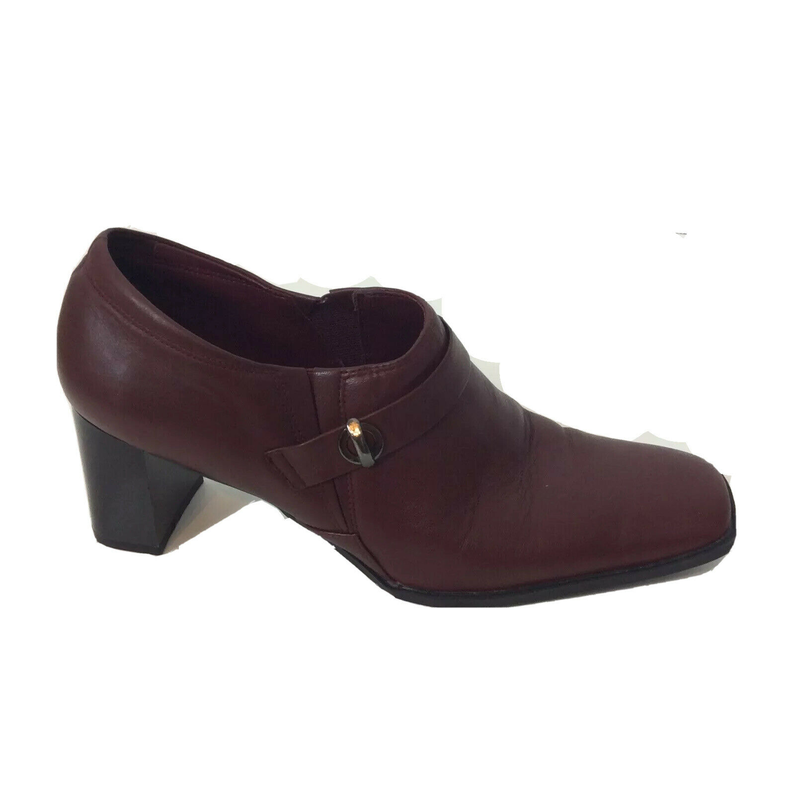 Aerosoles Aerology Womens 9 1/2M Maroon Red Saylor Leather Shoes Heels