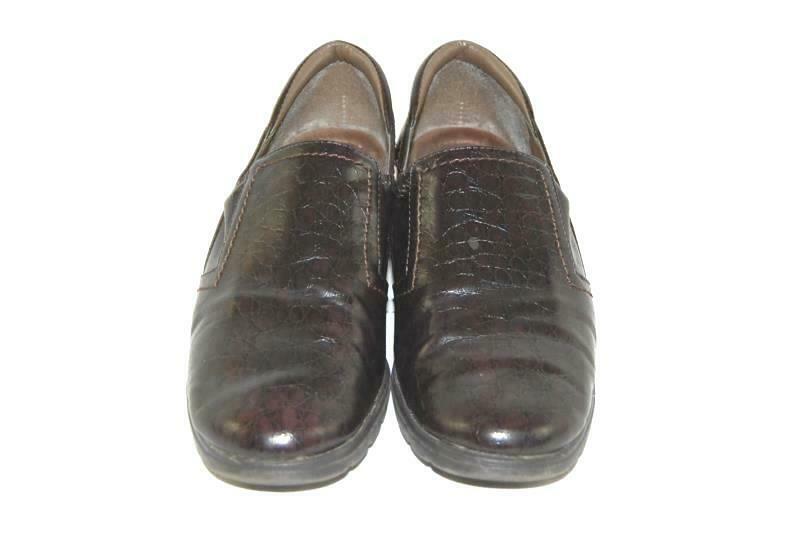Aerosoles Clogs Faux Leather Reptile Pattern Comfort Shoes Women's Size 6.5