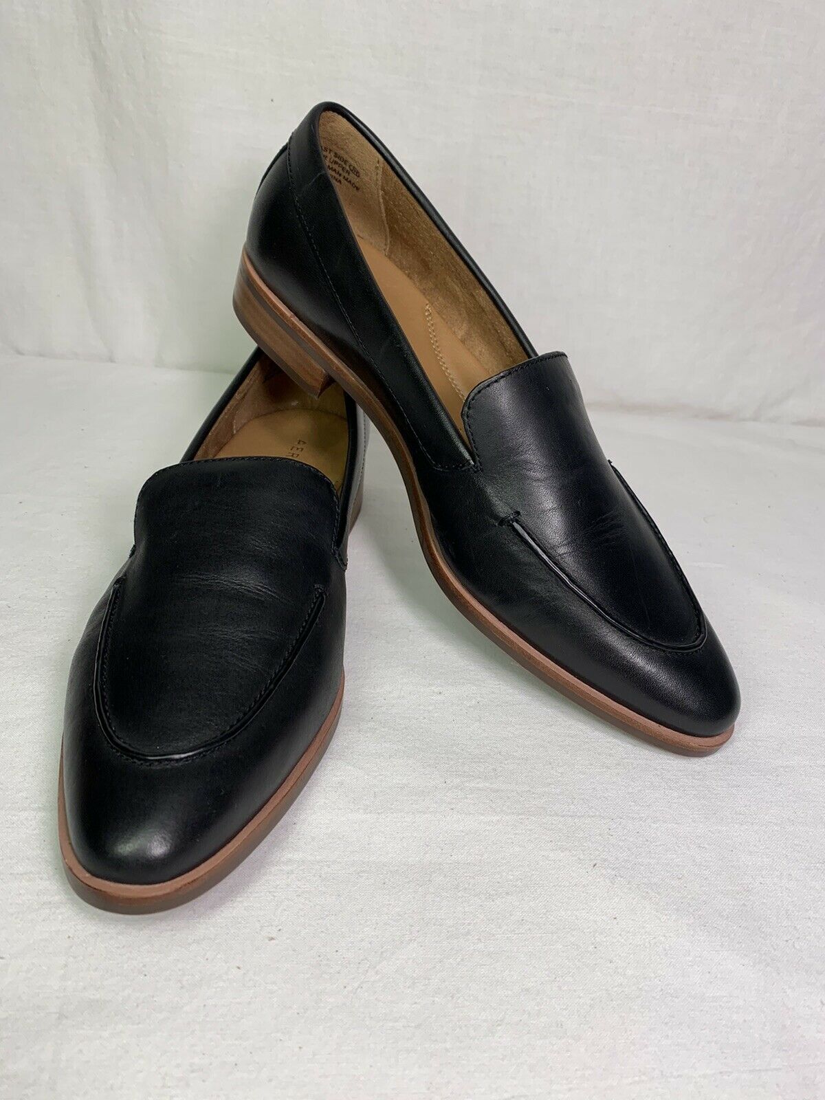 Aerosoles East Side Black Leather Loafers Flats Women’s Shoes Sz 10