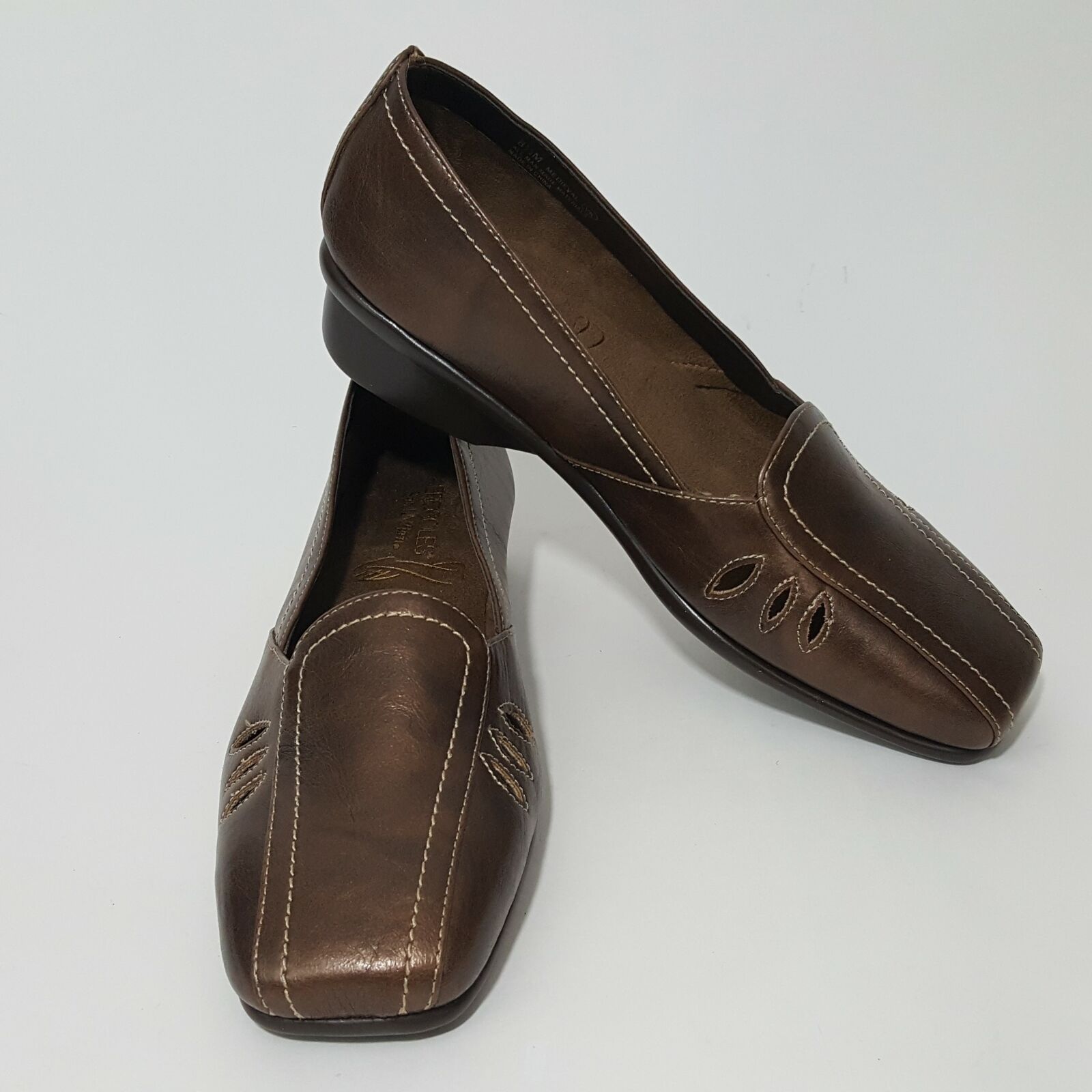 Aerosoles Medieval Slip On Dress Bronze Loafers Flats Womens 8.5 M Shoes