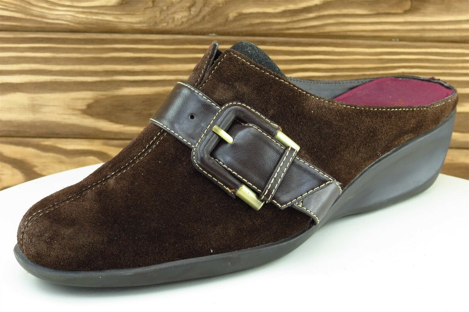 Aerosoles Size 10 M Brown Mule Shoes Leather Women 75396
