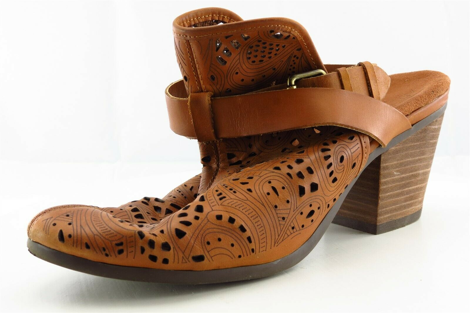 Aerosoles Size 8.5 M Brown Mule Leather Women Heel Shoes
