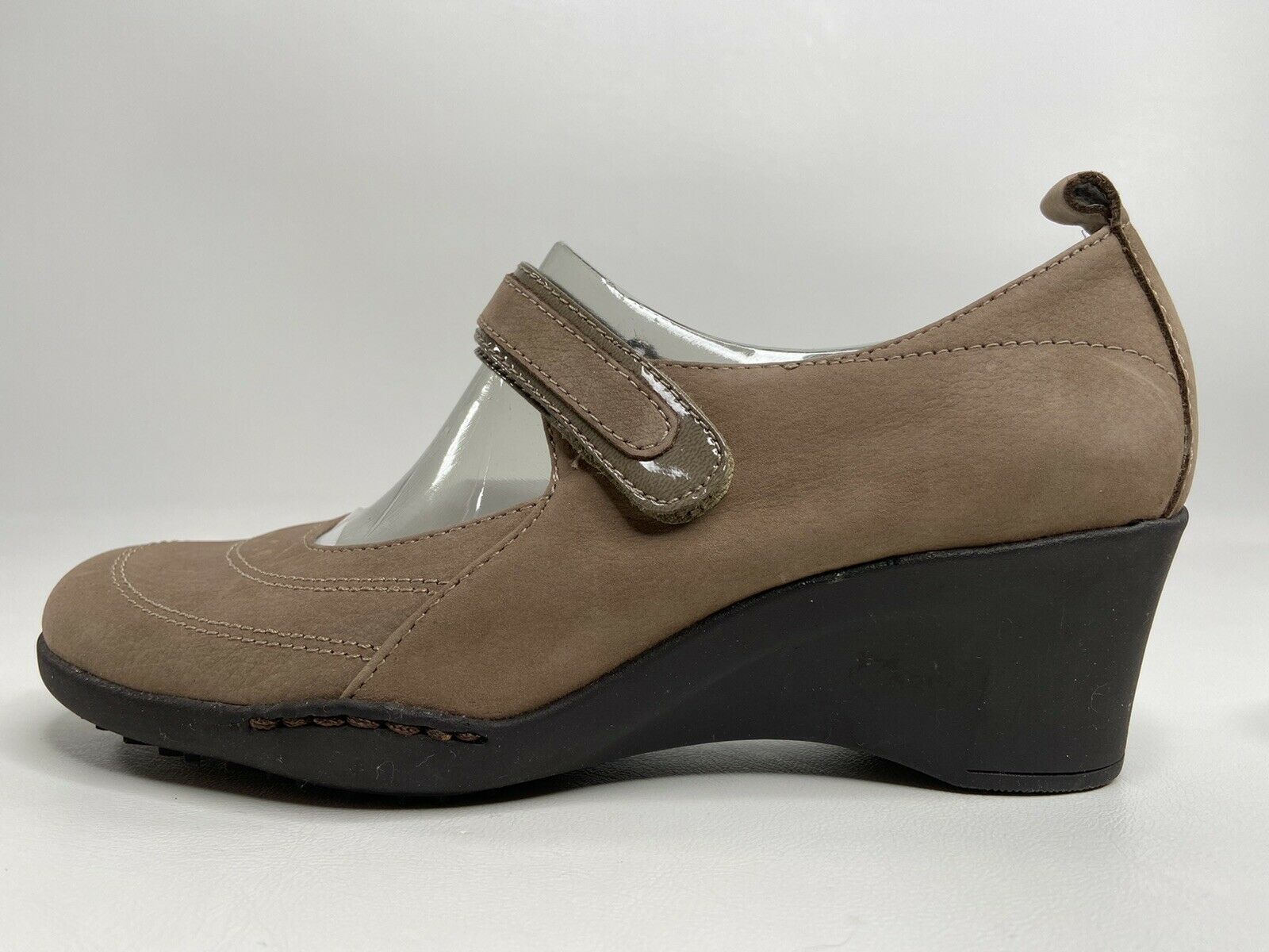 Aerosoles Tornado Shoes Tan/Brown Suede Wedge Heel Mary Jane Casual Women 5.5