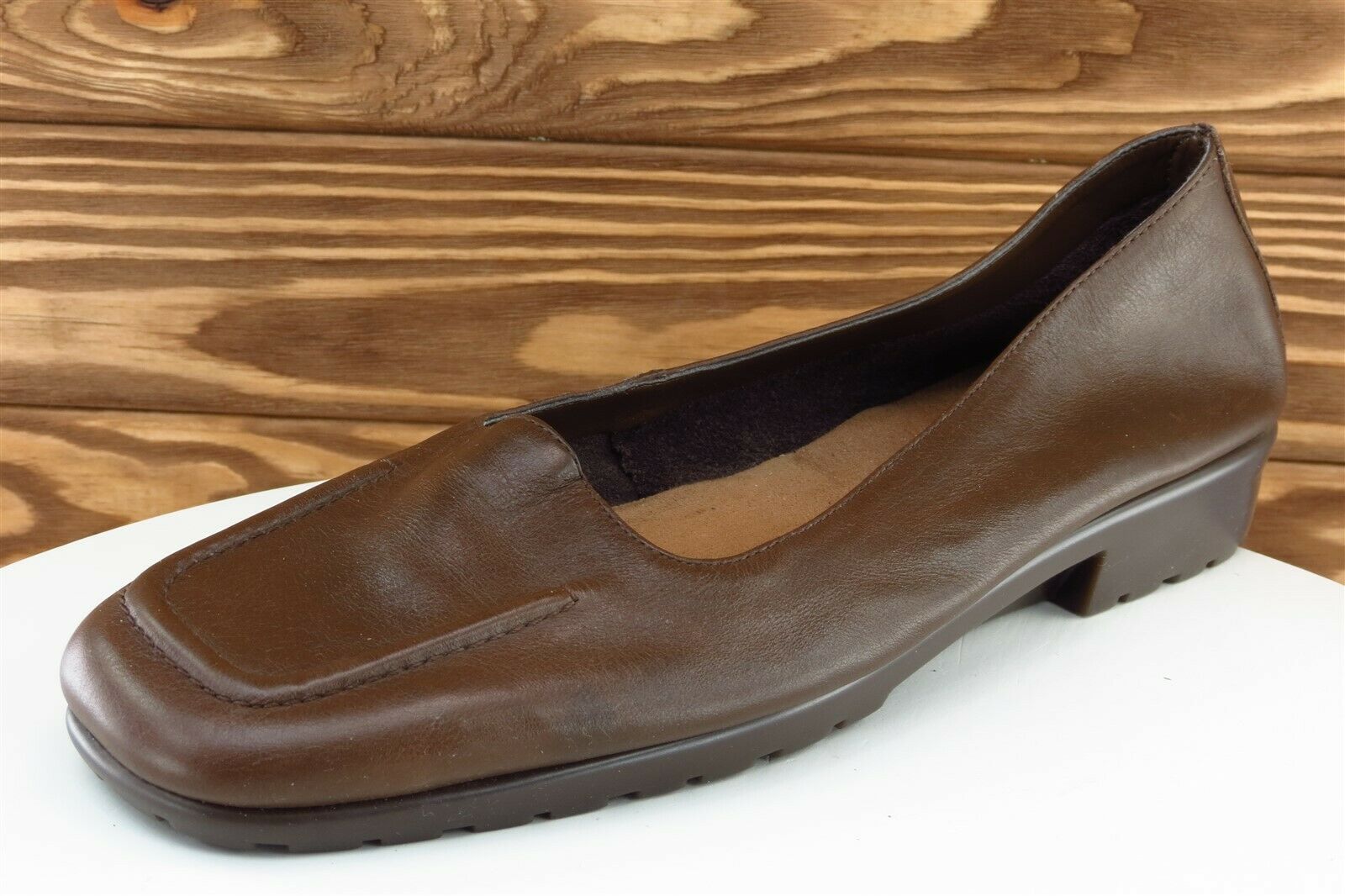 Aerosoles Women Sz 11 M Brown Flat Leather Shoes On Call