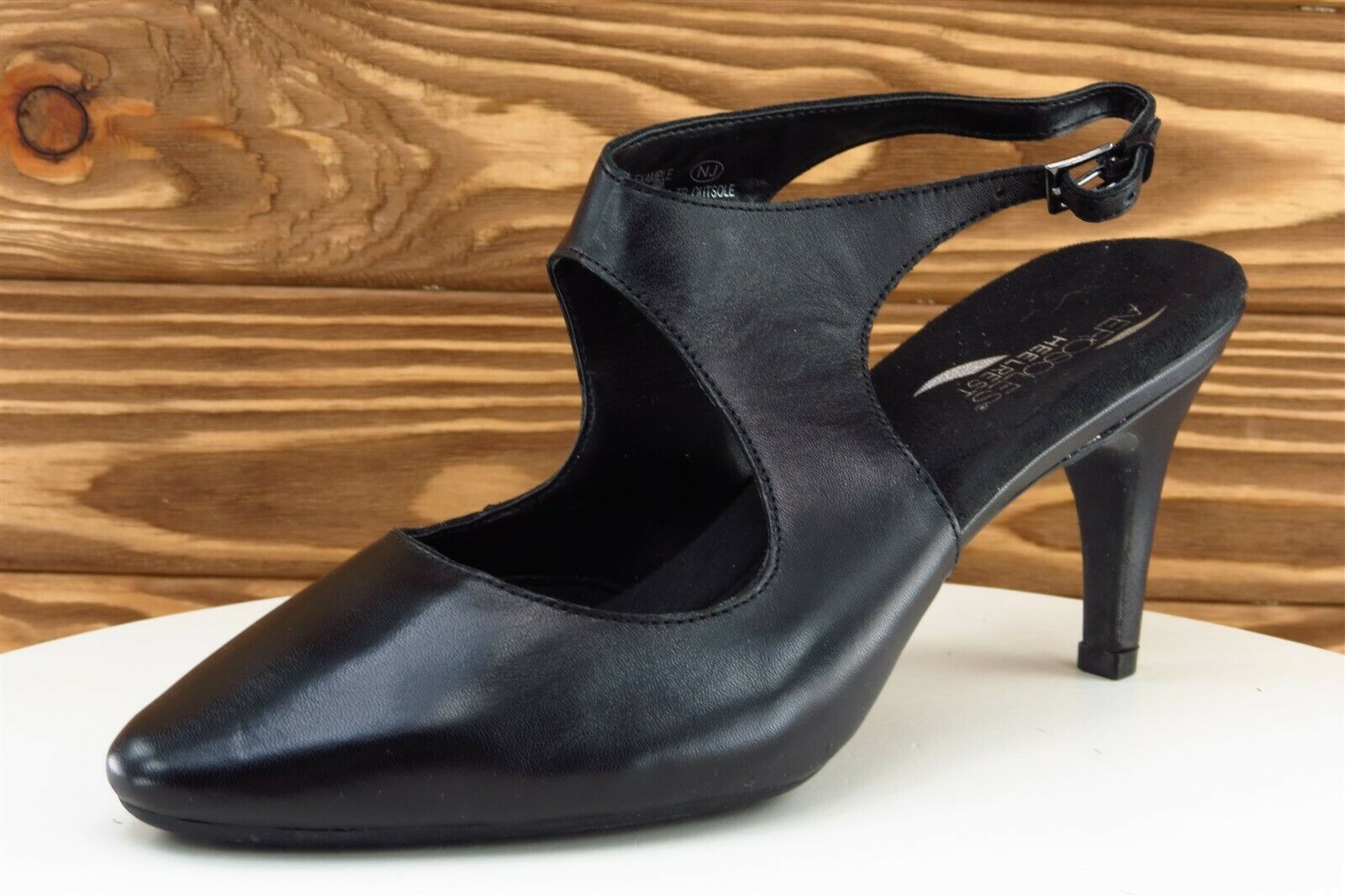 Aerosoles Women Sz 8.5 M Black Mary Jane Pump Leather Shoes