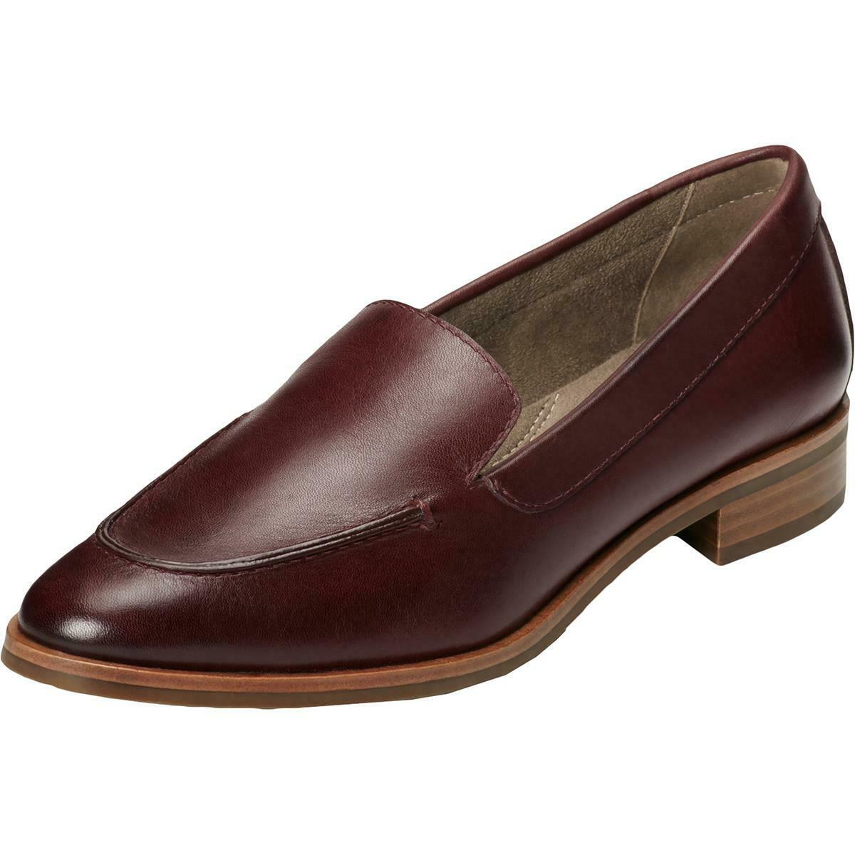 Aerosoles Womens East Side Red Leather Loafers Shoes 9 Medium (B,M) BHFO 2790