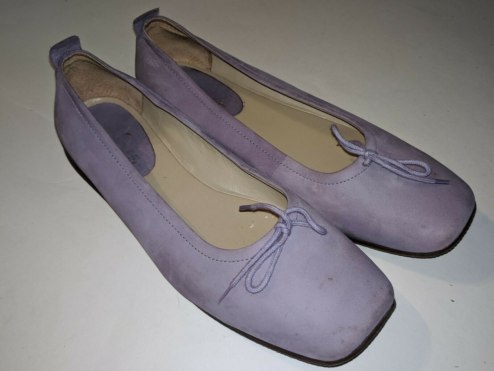 Aerosoles Women's Low Wedge Ballet Shoes Light Purple 8.5 B