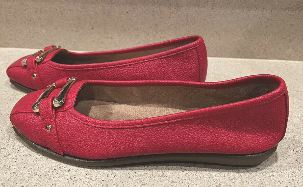 Aerosoles Womens Sherbet Red Ballet Flat Shoes Size 8.5 NEW