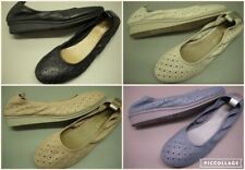 Aerosoles Wooster Leather Perforated Low Wedge Heel Ballet Flats - Women's Shoes
