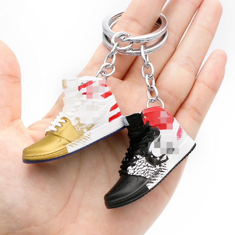 AJ 3D Shoe Mould Keychain Basketball Shoes Keyring Handbag Pendant Mini Sneakers Ornament Creative Personalized Gift key chain