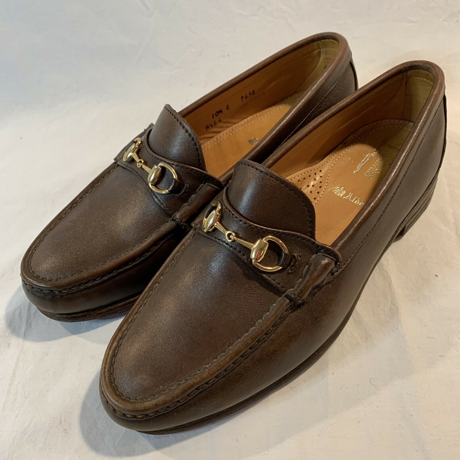 Alden Men's Shoes Loafer H466 Horsebit Cape Code Dark Brown Leather Size10.5 E