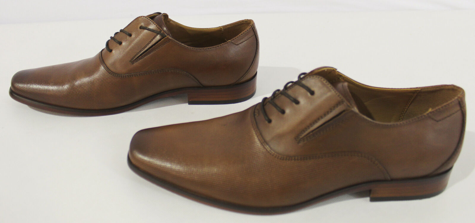 Aldo Men's Lace-Up Square Toe Leather Dress Shoes SC4 Brown Size US:9.5 UK:8.5