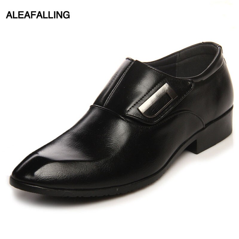 Aleafalling Out Breathable Men Formal Shoes Pointed Toe Comfortable Leather Oxford Shoes Men Dress Shoes Business 37-44 MDS21