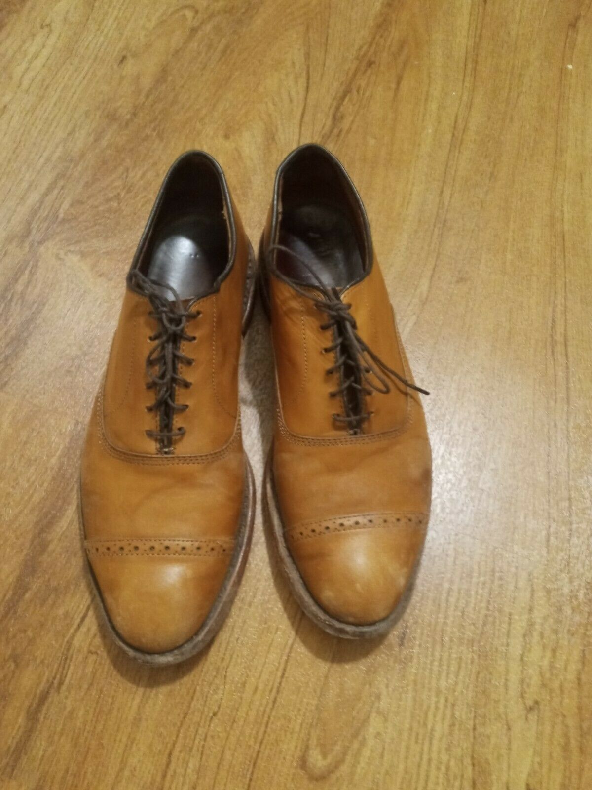 Allen Edmonds Brown Leather Dress Shoes Men's 10 D, Made In USA Good Condition