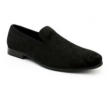 Amali Velvet Embossed Paisley Men's Slip On Tuxedo Designer Dress Shoes