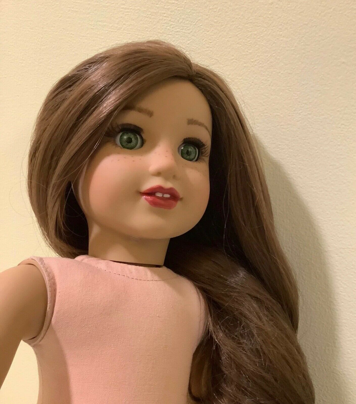 American Girl Doll Gorgeous Custom OOAK brunette, green eyes 