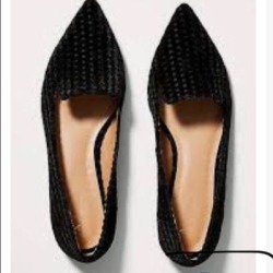 Anthropologie Shoes | Anthropologie Velvet Loafers | Color: Black | Size: 6.5