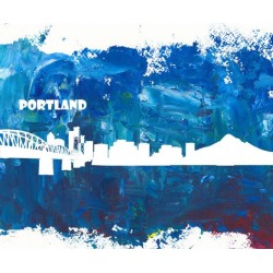 Art Print: Portland Oregon by Markus Bleichner: 12x12in