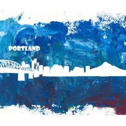 Art Print: Portland Oregon by Markus Bleichner: 18x18in
