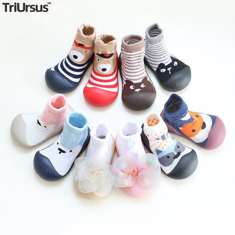 Attipas Baby Boys Girls Shoes Newborn Girls Boys Floor Socks Cartoon Infant Baby Foot Socks First Walkers