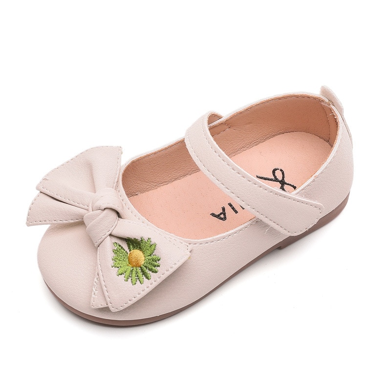 Autumn New Children's toddler shoes fashion bowknot baby girls princess shoes Kids chaussure fille beige pink 1 2 3 4 5 6 7T