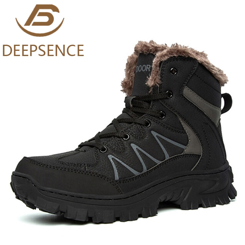 Autumn Winter Men Snow Boots Keep Warm Outdoor Travel Camping Hiking Boots Mens Women Mountaineering Shoes Large Size 40-48