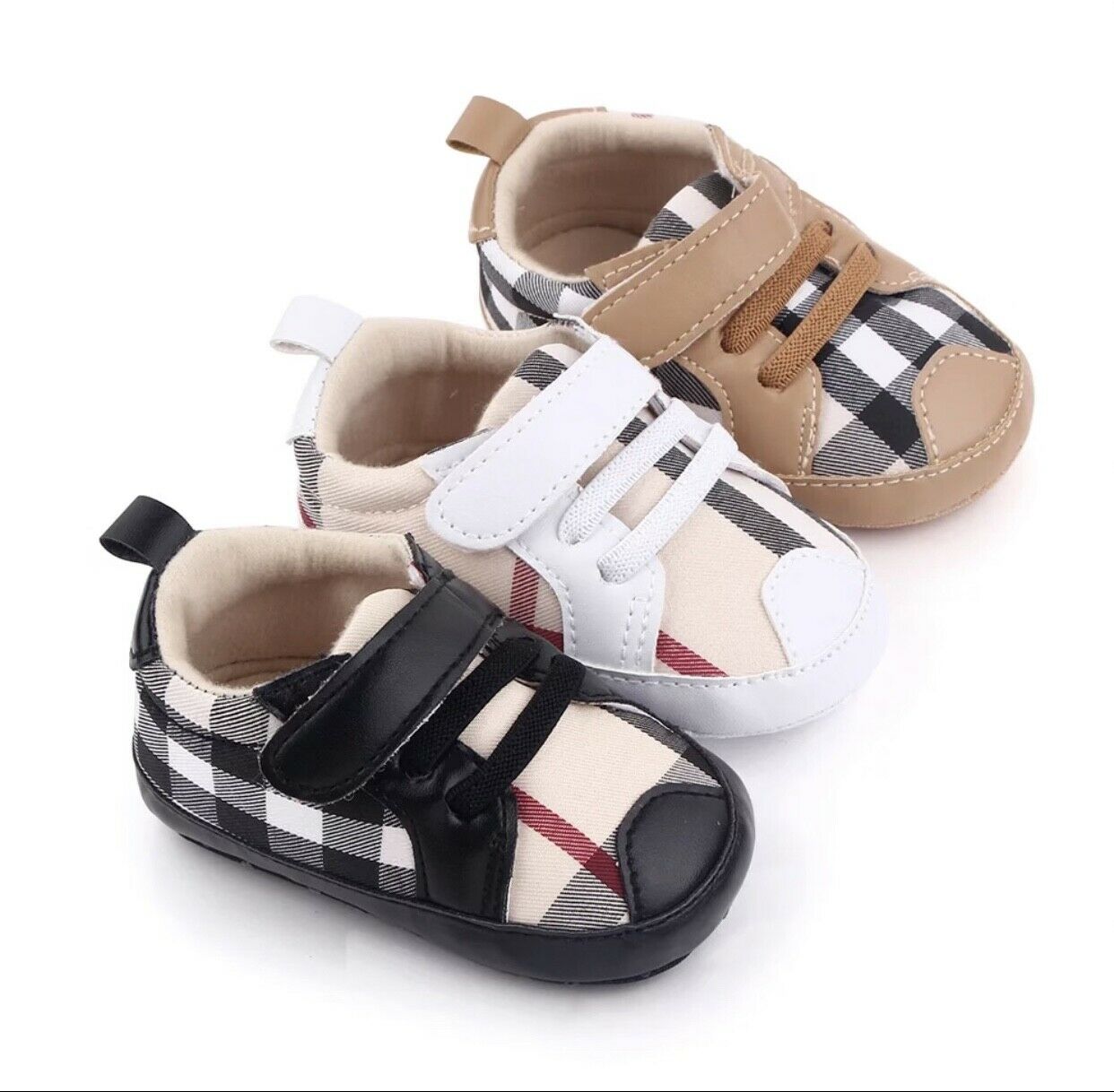 Baby Shoes Soft Leather Shoes for Newborn with Easy Closure