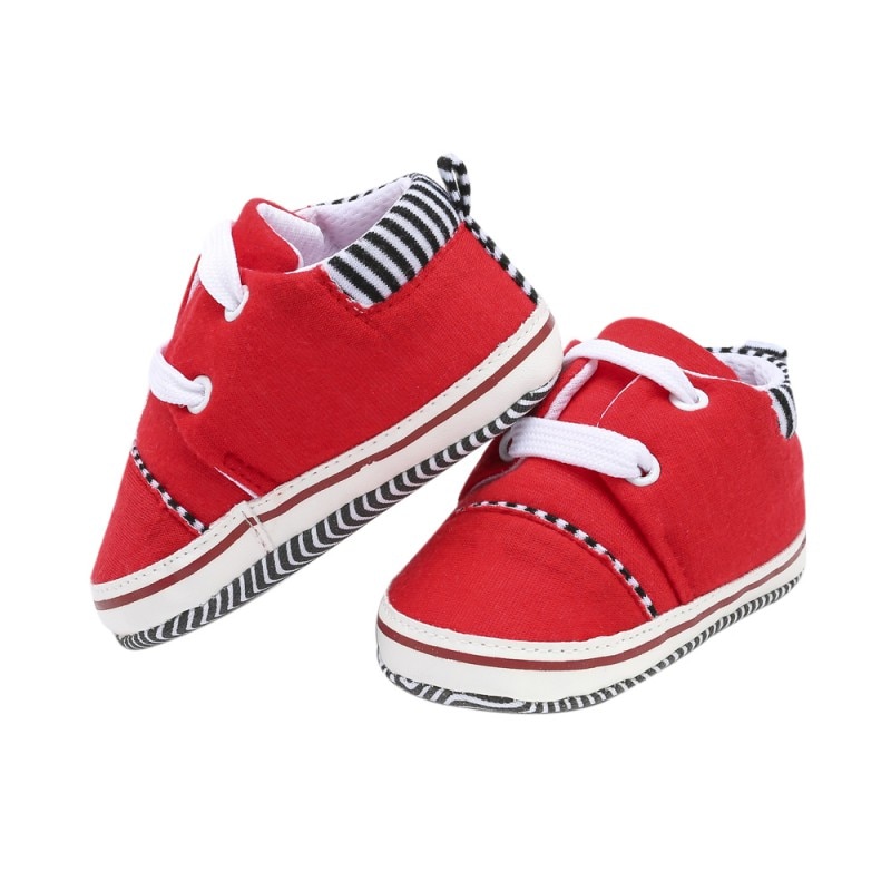 Baby Spring Autumn Lace-Up Shoes for Boy Girls Kids Soft Sole First Walkers Casual Walking Crib Shoes