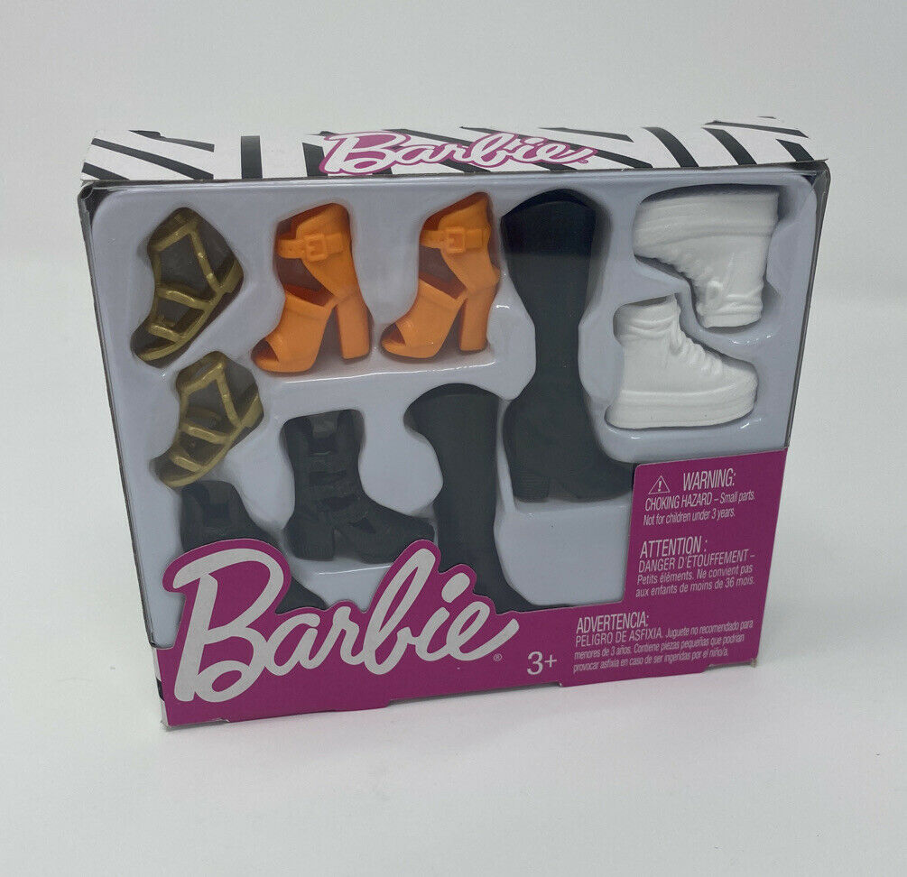 Barbie Fashion 2018 Shoe Pack Five Pairs Of Shoes, Boots And More For Barbies!