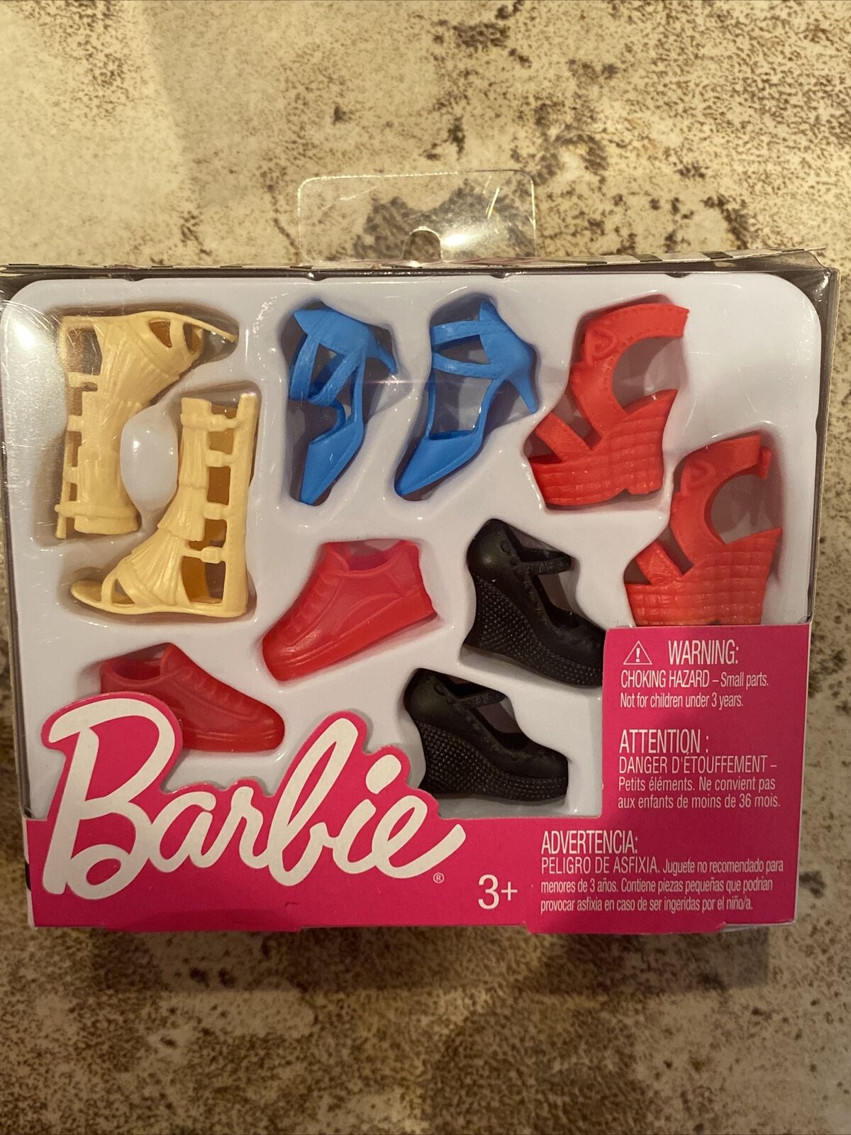 Barbie Fashion Shoes - Five Pairs of Plastic Boots and Shoes