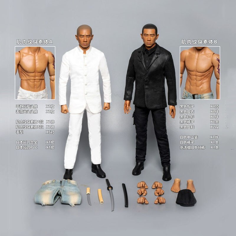 BBOTOYS GHZ02 In Stock 1/6 Collectible Jordan Chan Full Set Action Figure With Double Heads Bodies Clohes Set Model for Fans