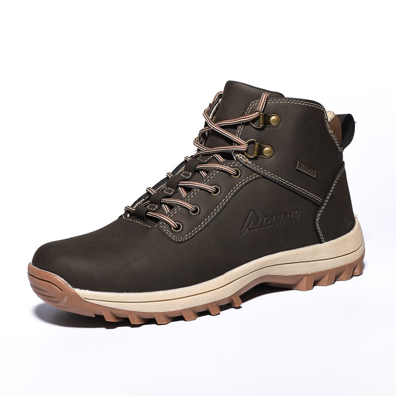 Best selling hiking shoes men's winter boots plush outdoor casual shoes large size tactical military boots winter men's hi
