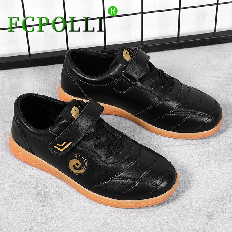 Best Selling Men Women Martial arts shoes White Leather Adult Tai Chi shoes Comfortable Flats kids Kung fu shoes Karate Shoe