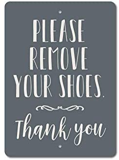 BGOJM Remove Shoes Sign, Entryway Decor, Entryway Sign, Mud Room Sign, Please Take Off Shoes Sign