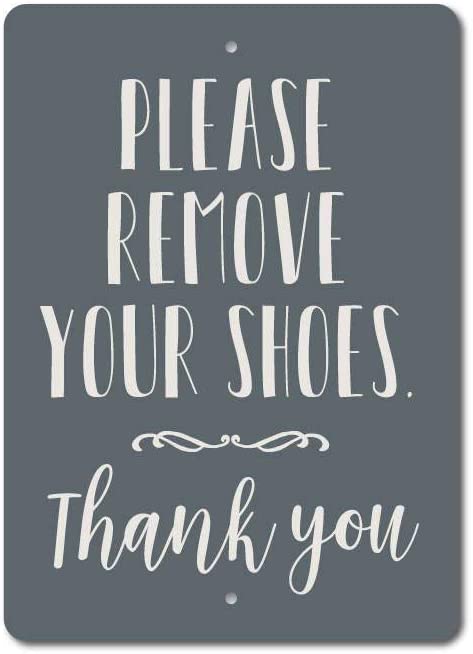 BGOJM Remove Shoes Sign, Entryway Decor, Entryway Sign, Mud Room Sign, Please Take Off Shoes Sign, Back Door Decor,