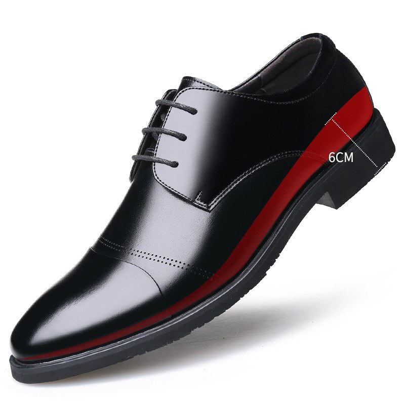 Big Size 46 Men Increasing Dress Shoes 6CM Lifted Oxfords Insert Increased Men's Business Heels Hiddden
