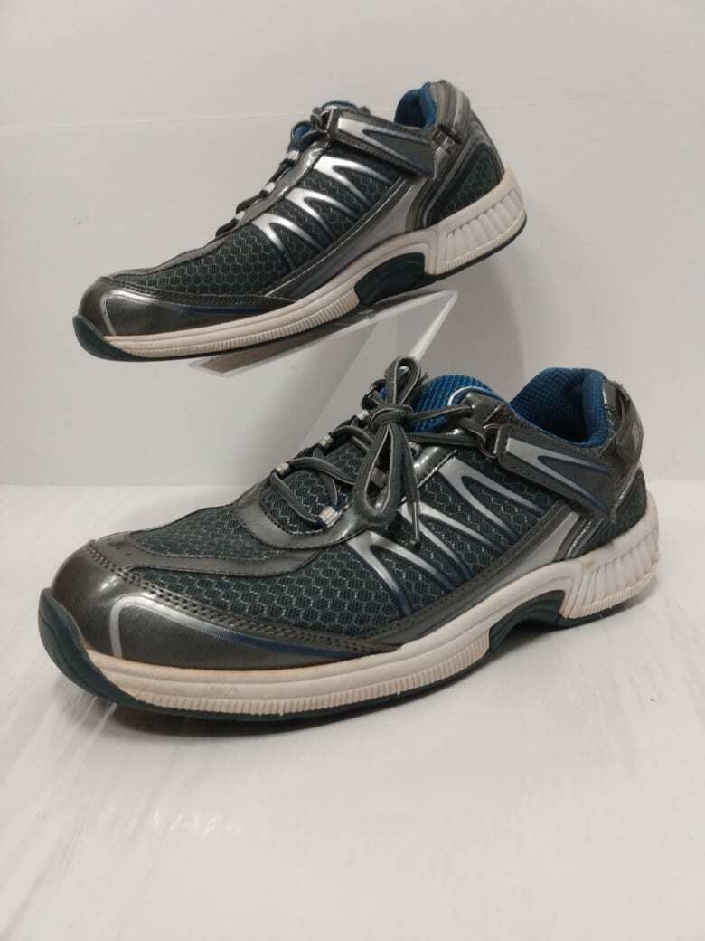 Bio Fit Orthofeet Men’s Size 10 D Diabetic 672 Gray Blue Walking Shoes