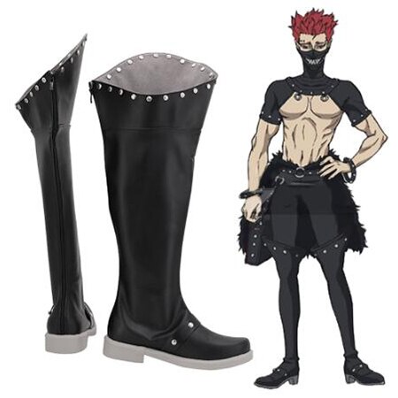 Black Clover Zara Ideale Cosplay Boots Black Leather Shoes for Adult Men Shoes Costume Accessories Halloween Party Shoes