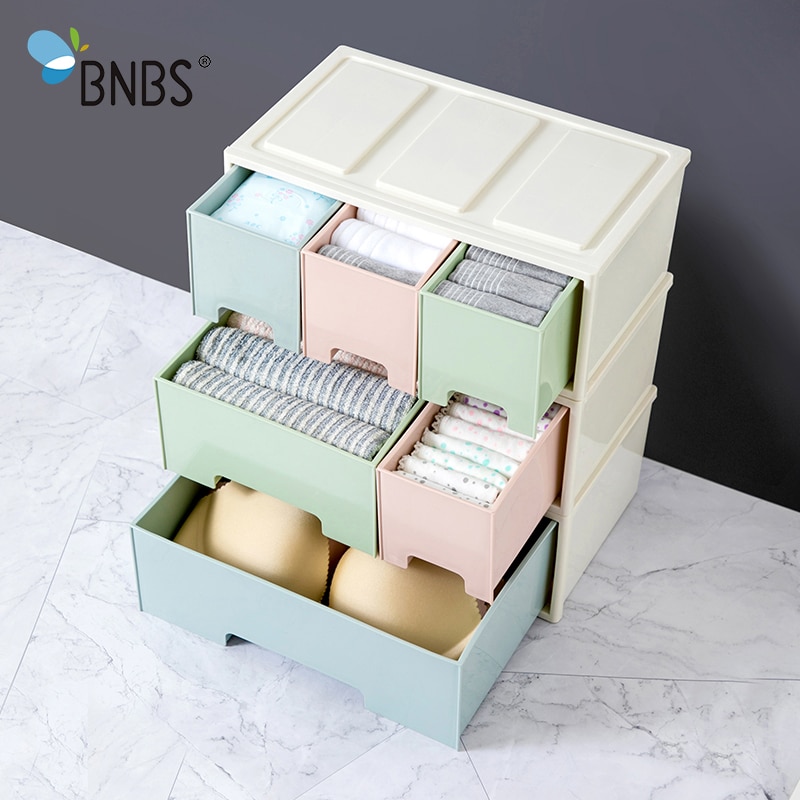 BNBS Closet Underwear Organizer For Clothes Storage Box Cabinet Plastic Organizer Drawers Boxes For Storage Closet Organizations