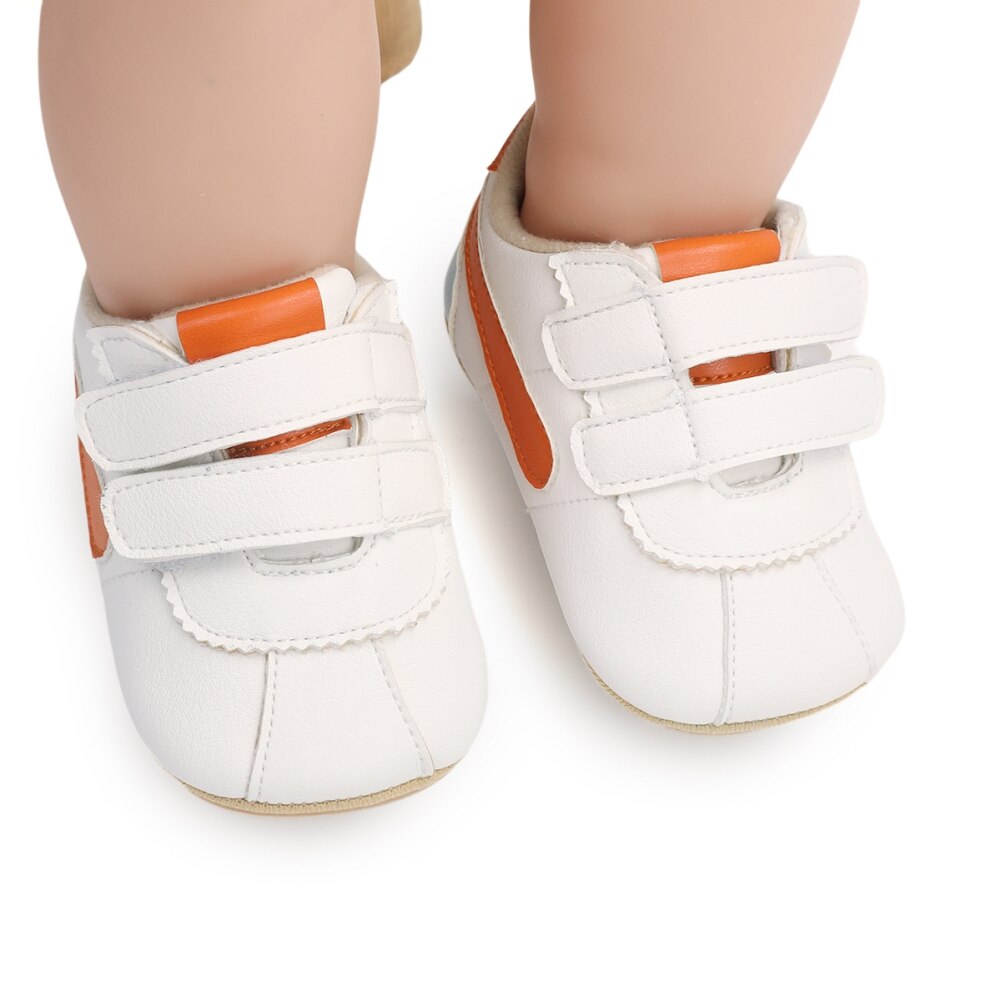 Bobora Newborn Baby Boys Girls Leather Sneakers Soft Rubber Sole Infant Moccasins Anti-Slip Toddler Wedding Uniform Dress Shoes