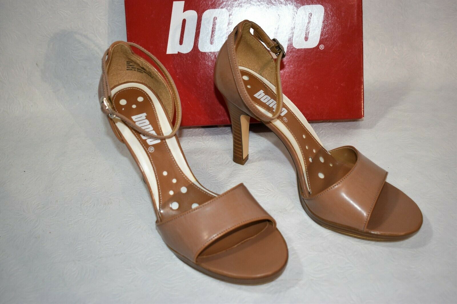 Bongo Shoes High Heels Natural Size 8.5 Women's