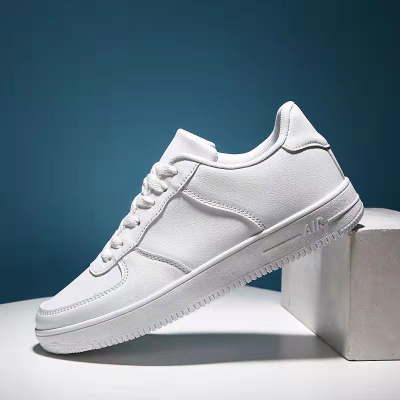 Brand New Mens Classic Designer Casual Shoes High Quality Solid White Skateboard Sneakers Women Leather Platform Shoes