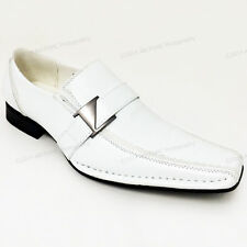 Brand New Mens Dress Shoes Casual Loafers Elastic Slip On Fashion Buckle Italian