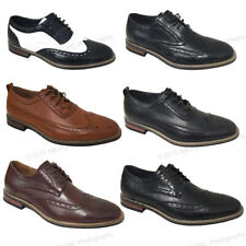 Brand New Men's Dress Shoes Wingtip Lace Up Leather Line Oxfords Brogue Casual